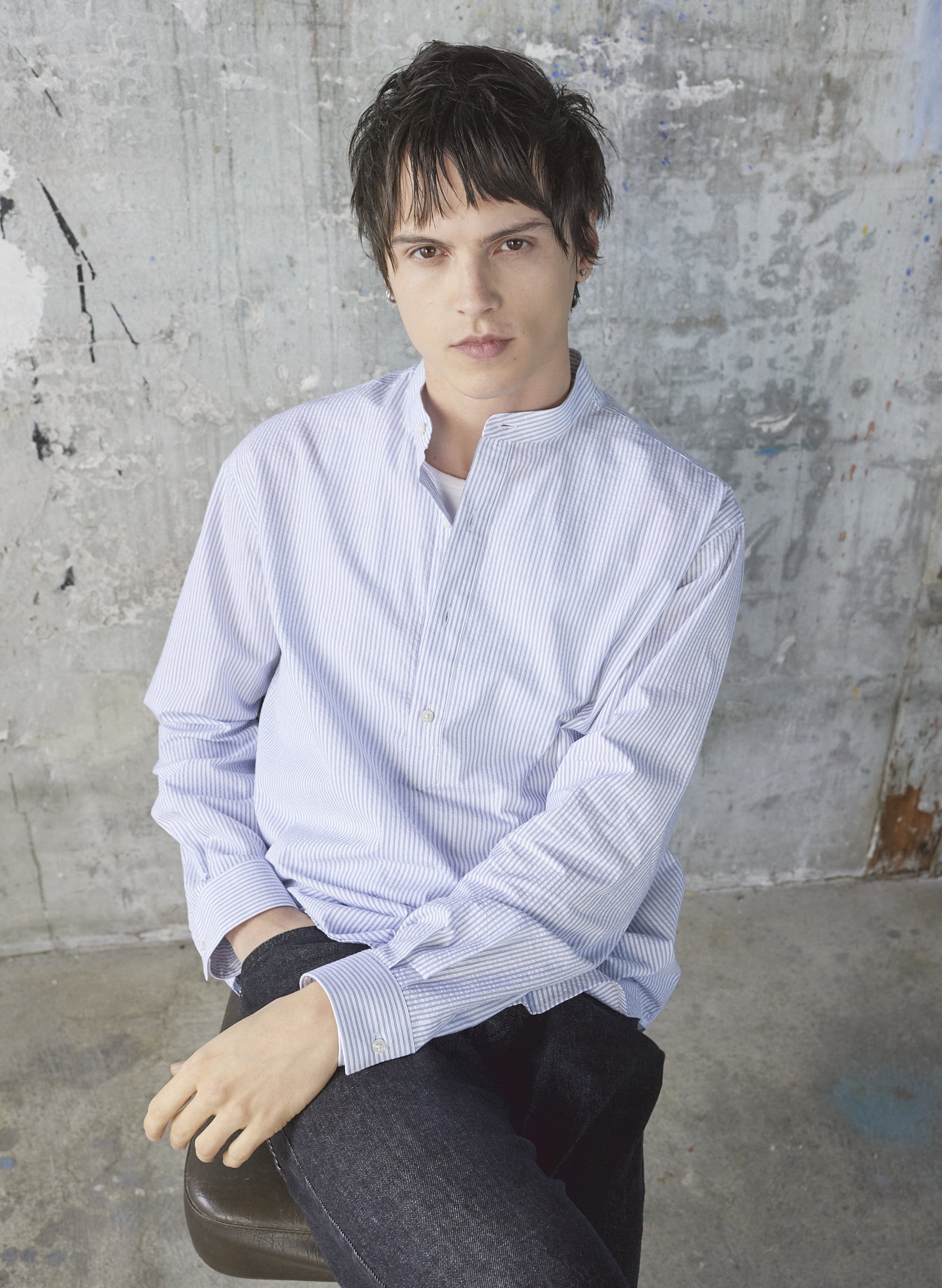 chemise peintre rayee