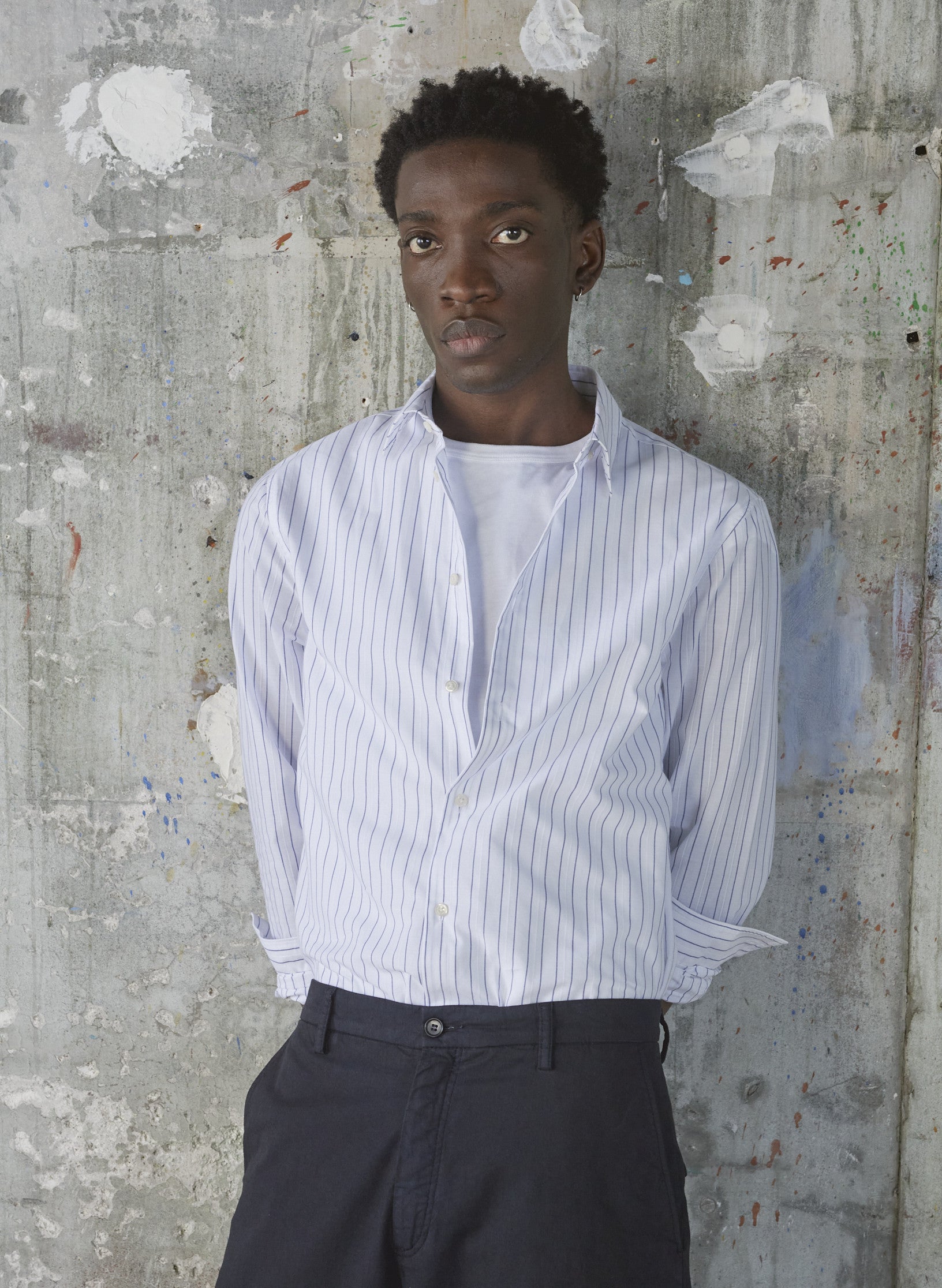 chemise rayure tissee