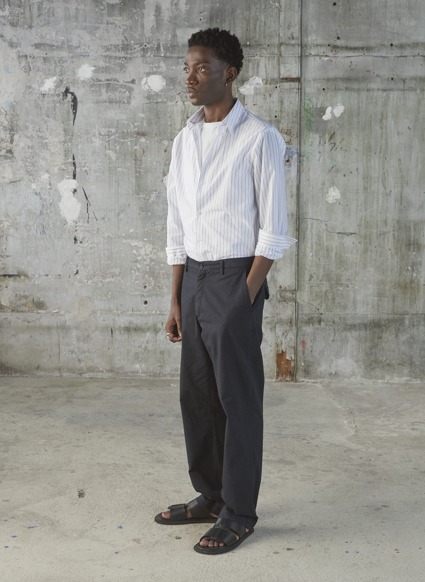 chemise rayure tissee