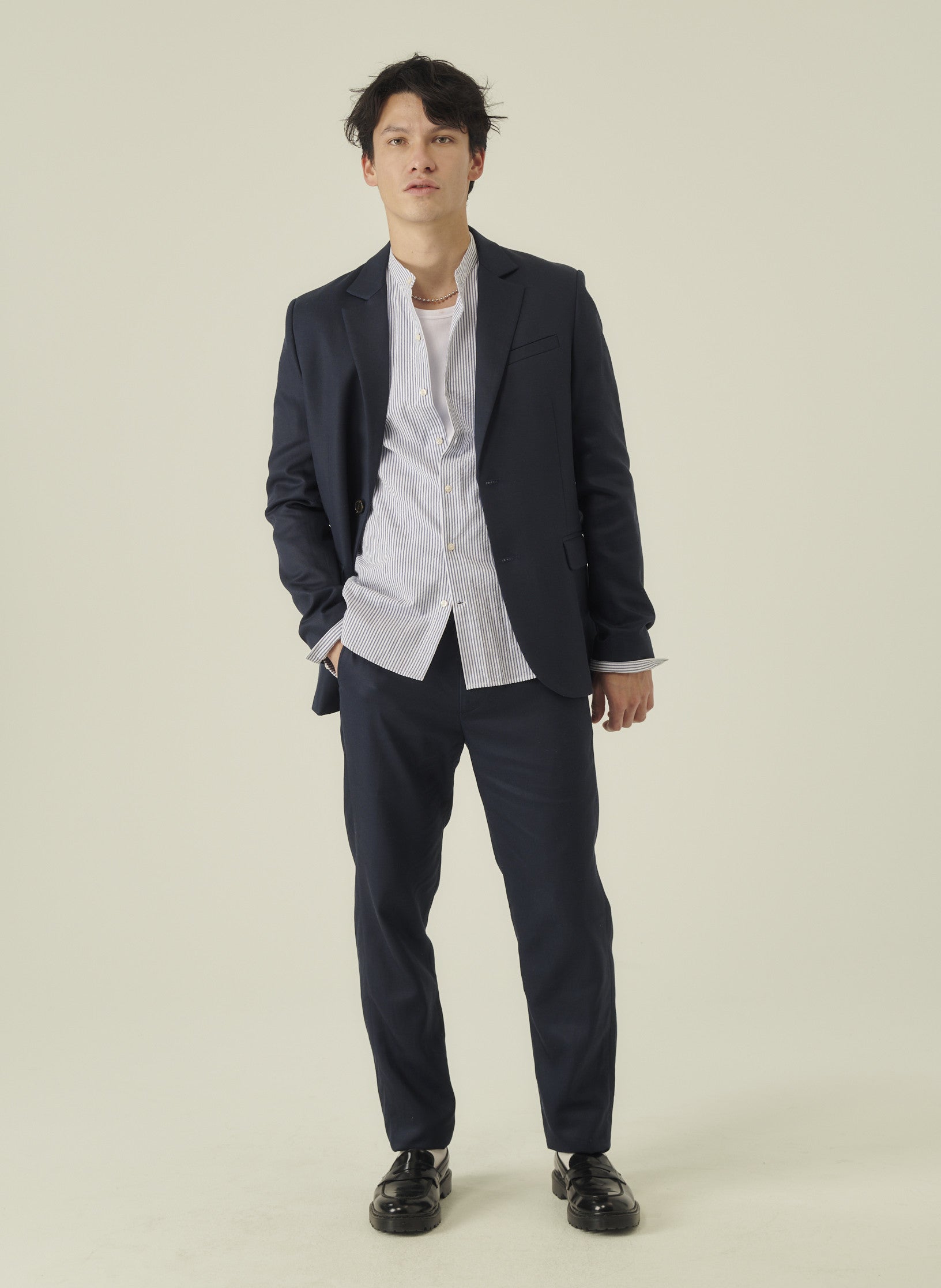 pantalon droit lin lyocell