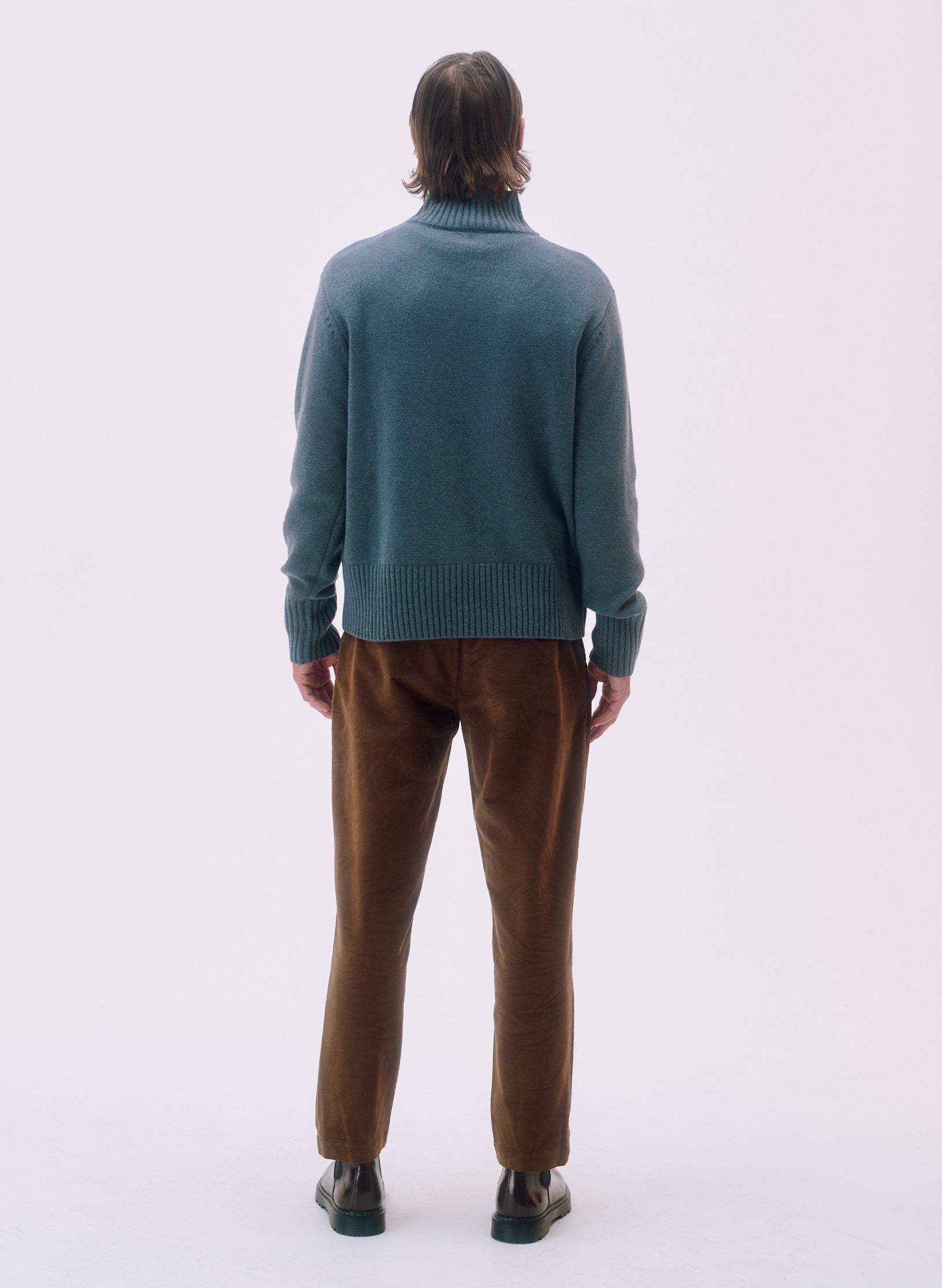 pantalon loose velours marron homme