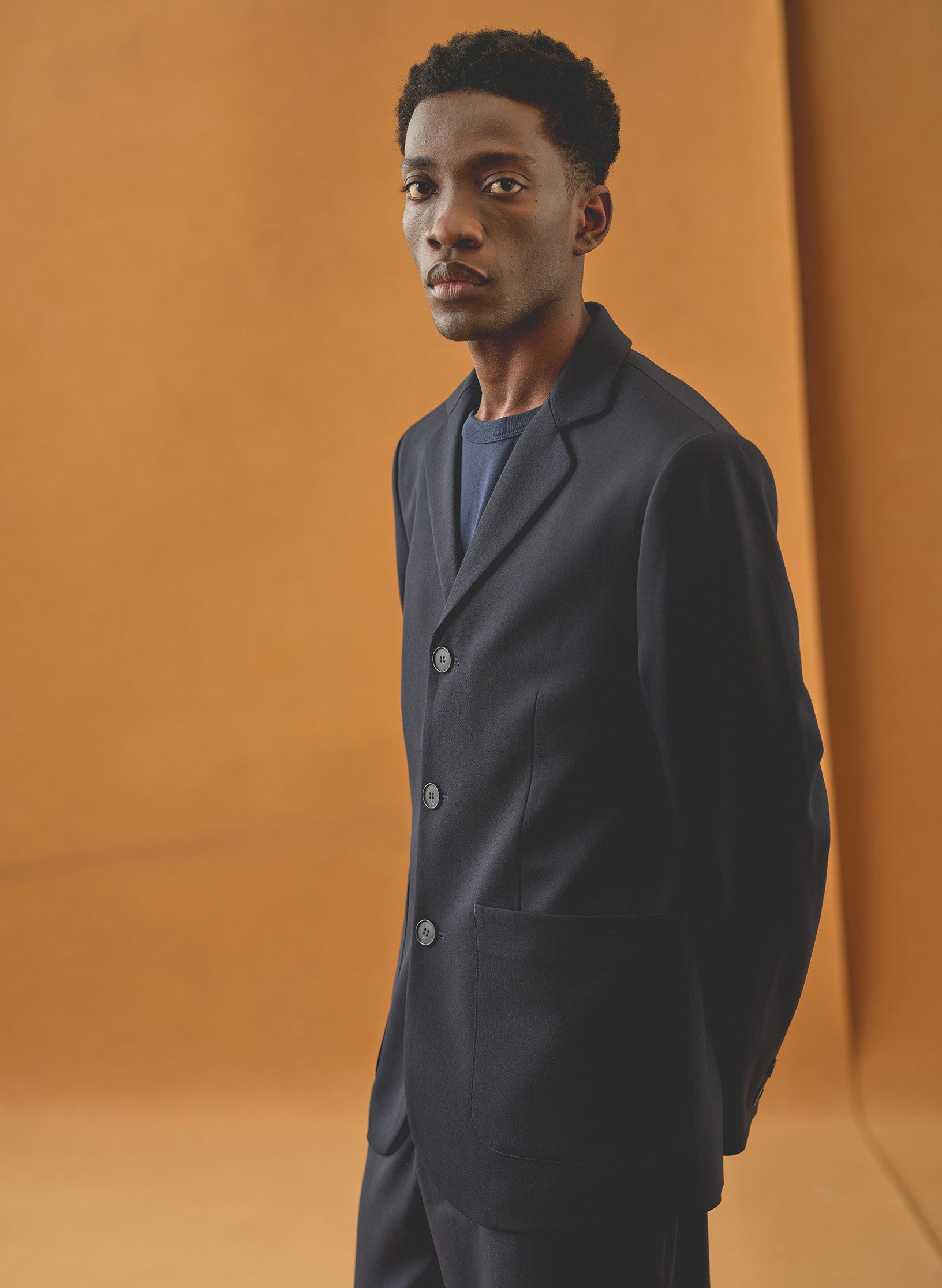 veste costume infroissable bleu homme