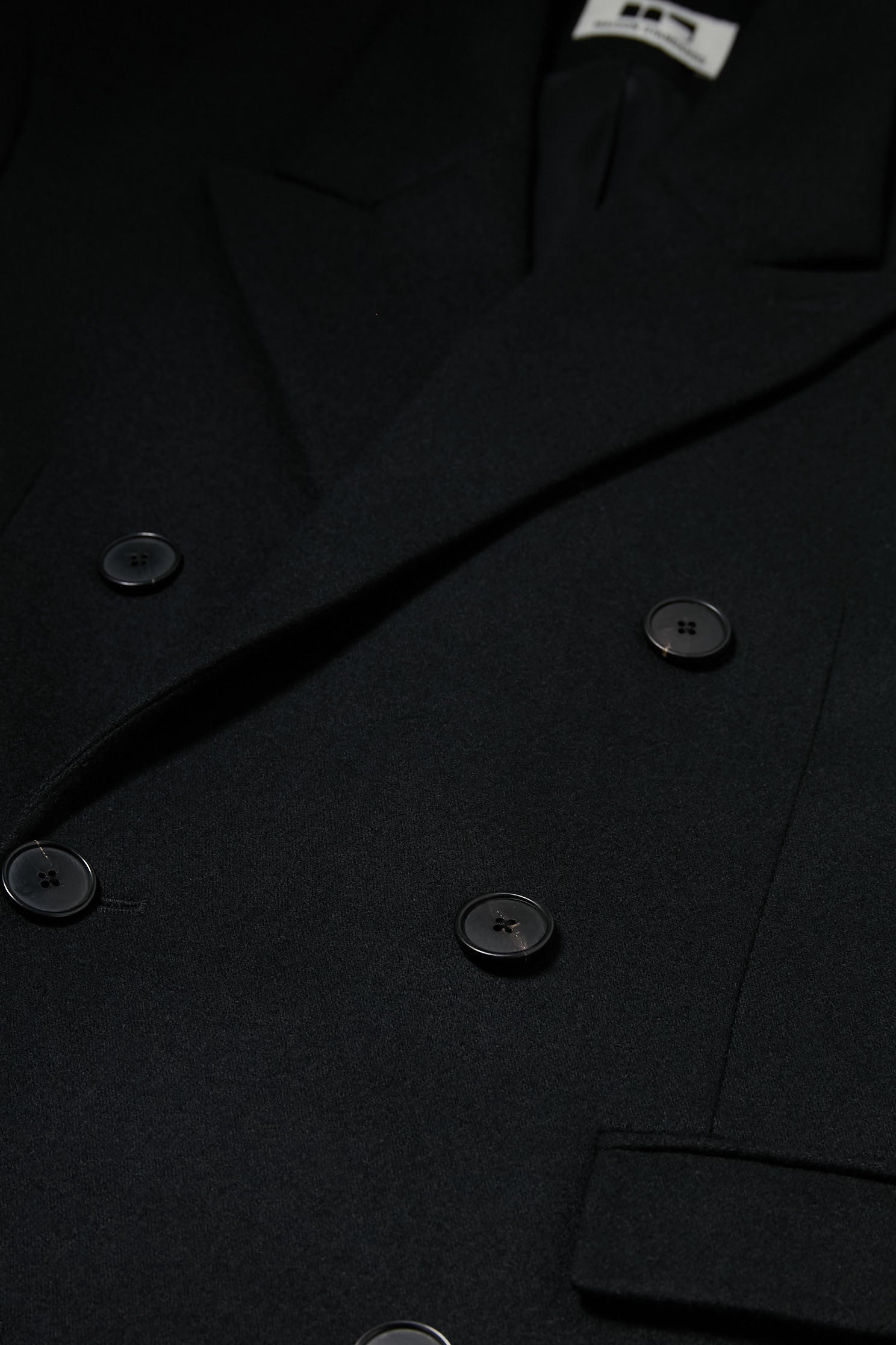 veste flanelle noire croisee homme femme unisexe