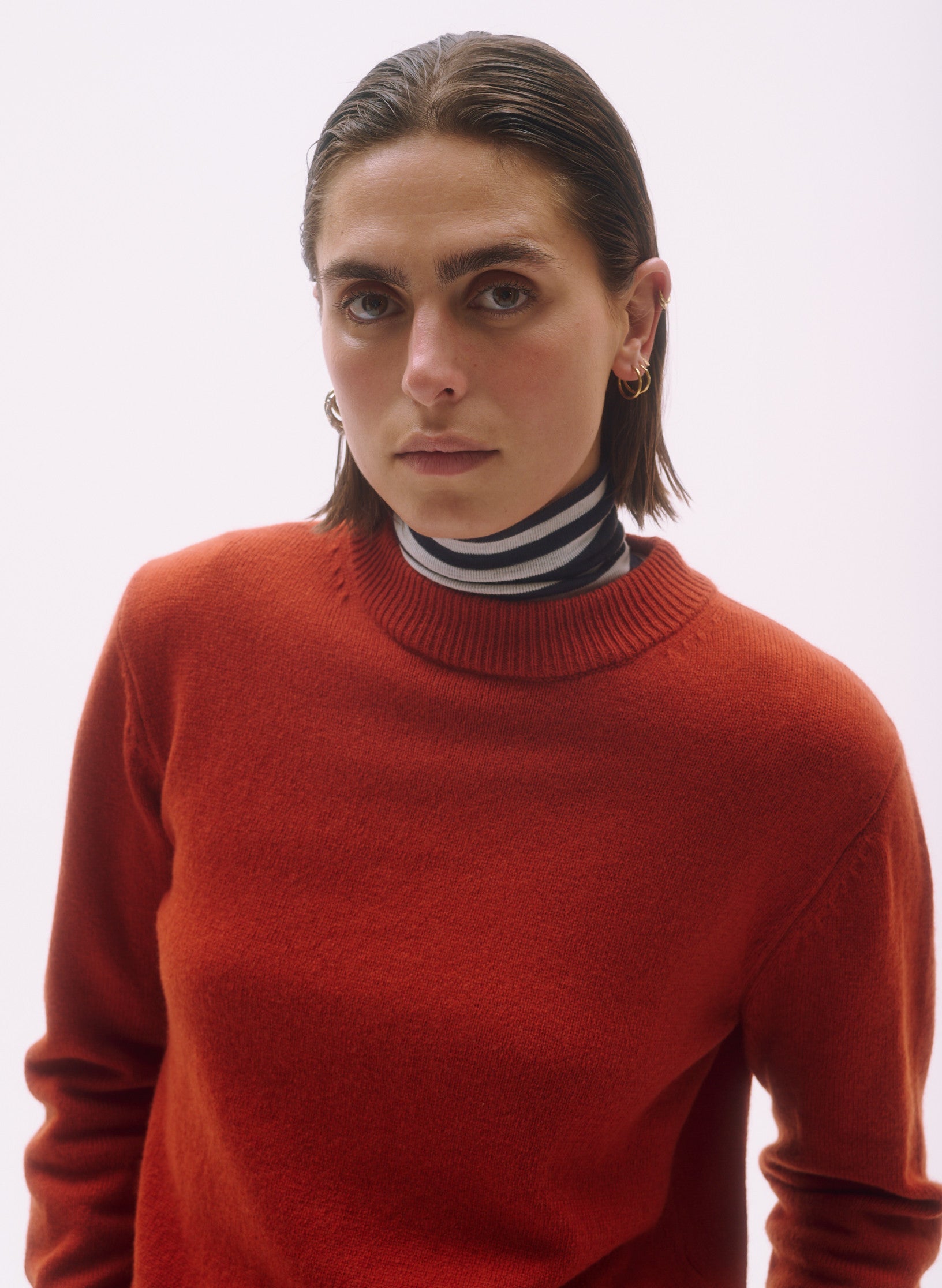 pull rdc laine orange homme femme unisexe