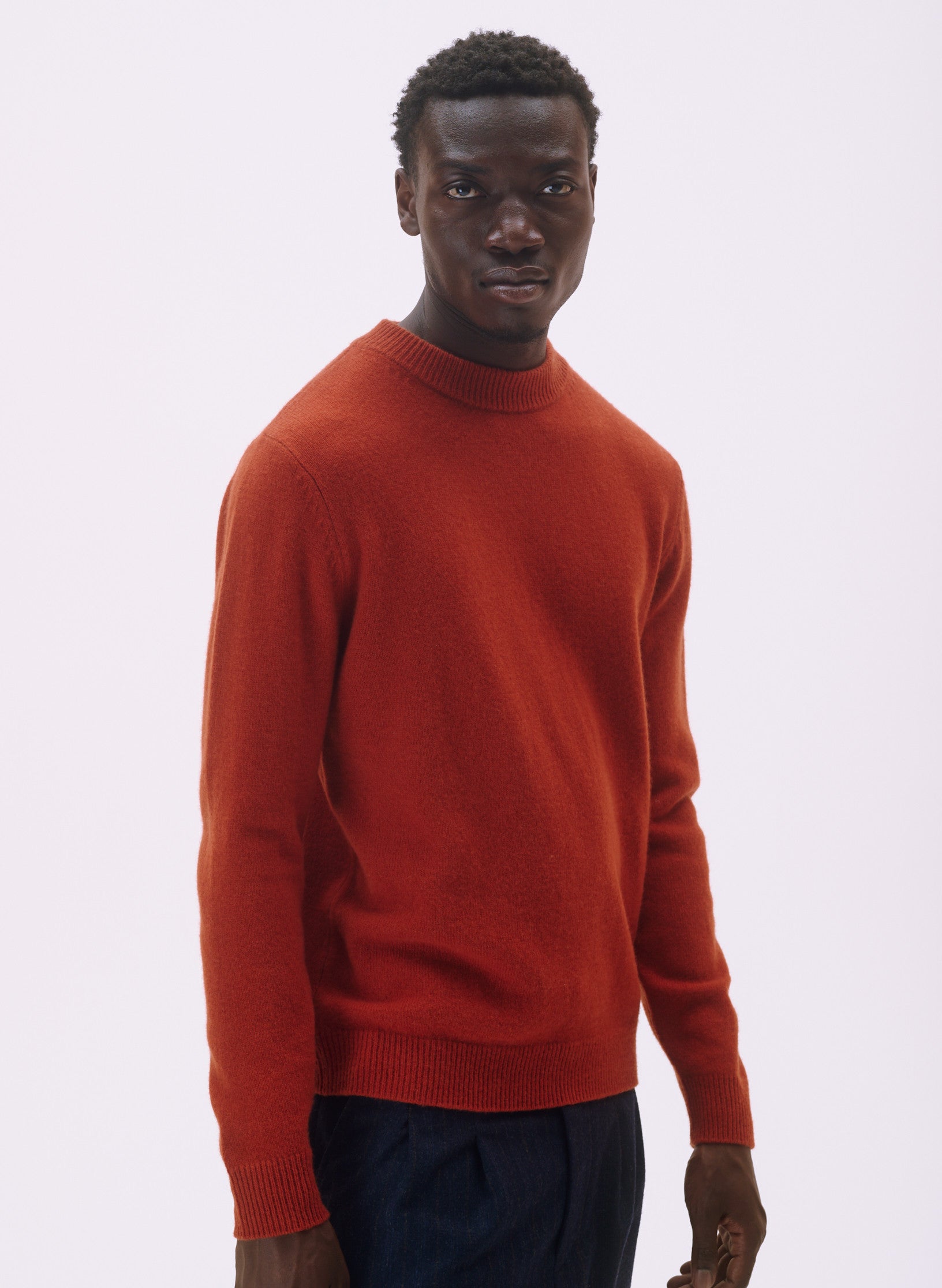 pull rdc laine orange homme femme unisexe