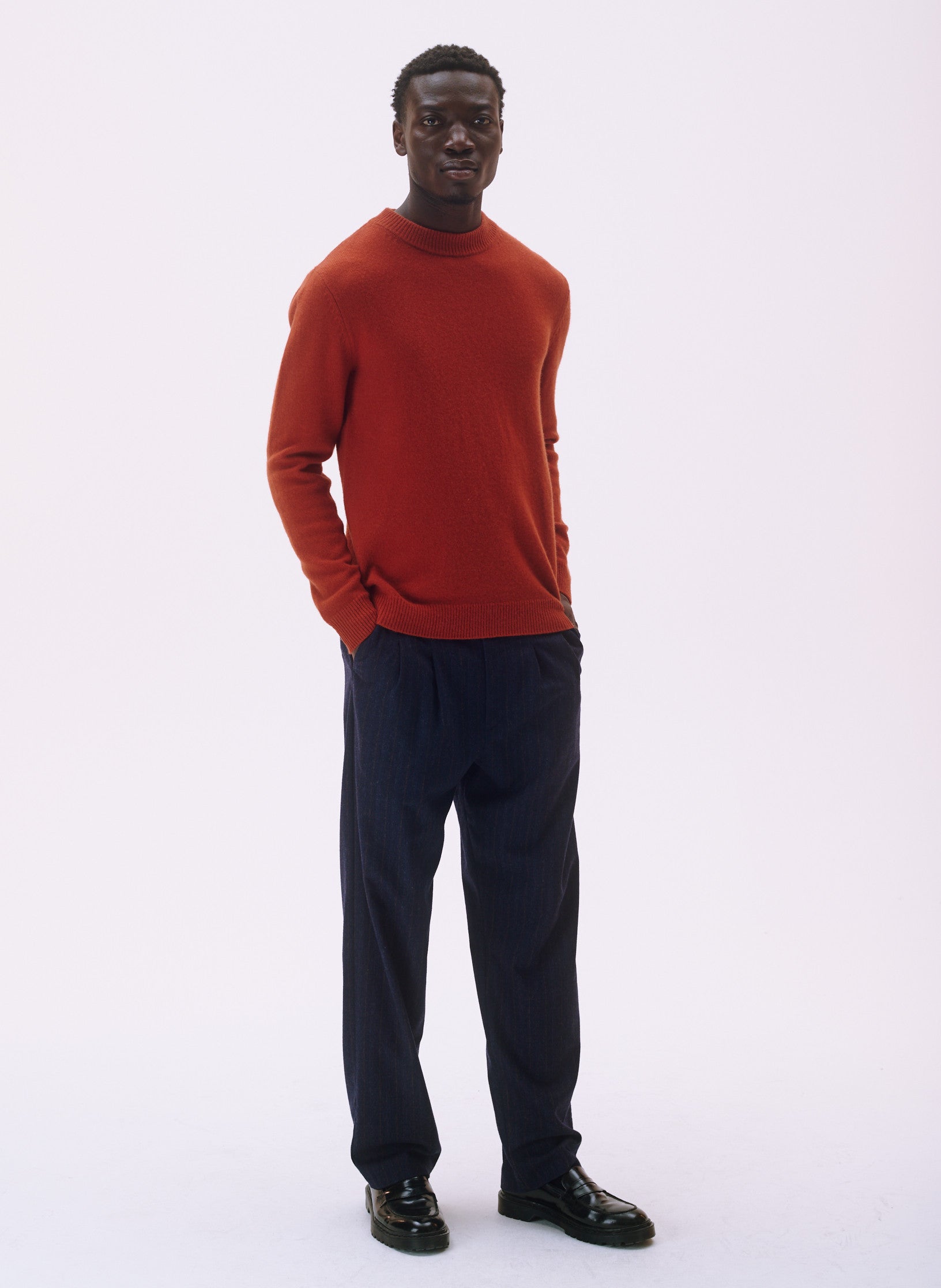 pull rdc laine orange homme femme unisexe