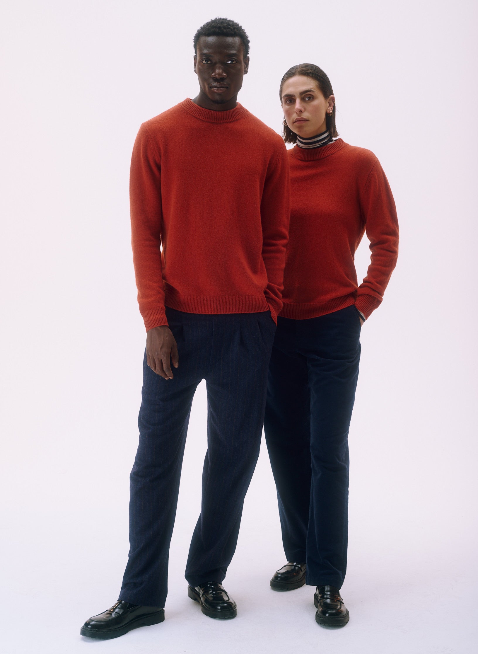 pull rdc laine orange homme femme unisexe