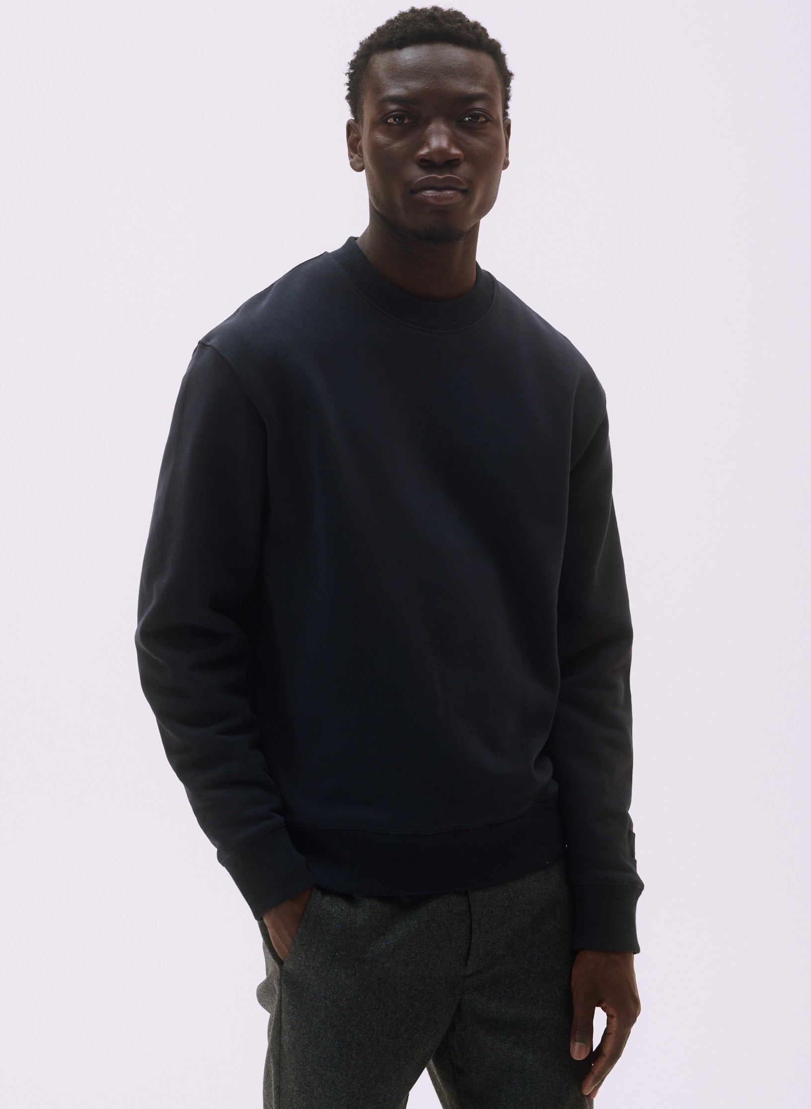 sweat loose unisexe homme femme bleu molleton