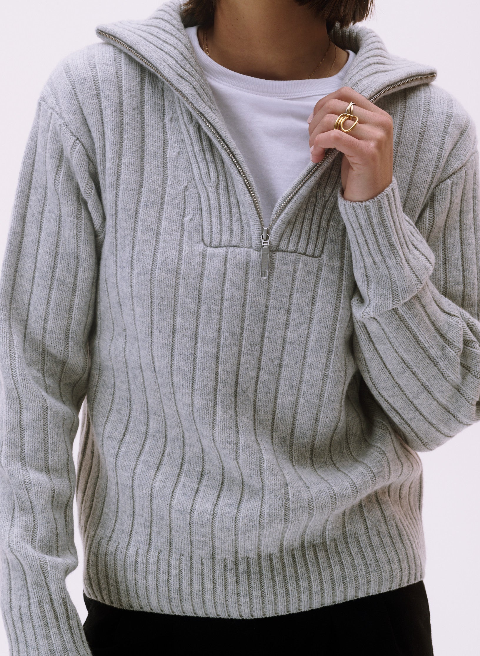 pull camionneur 100 laine homme femme unisexe gris ecru