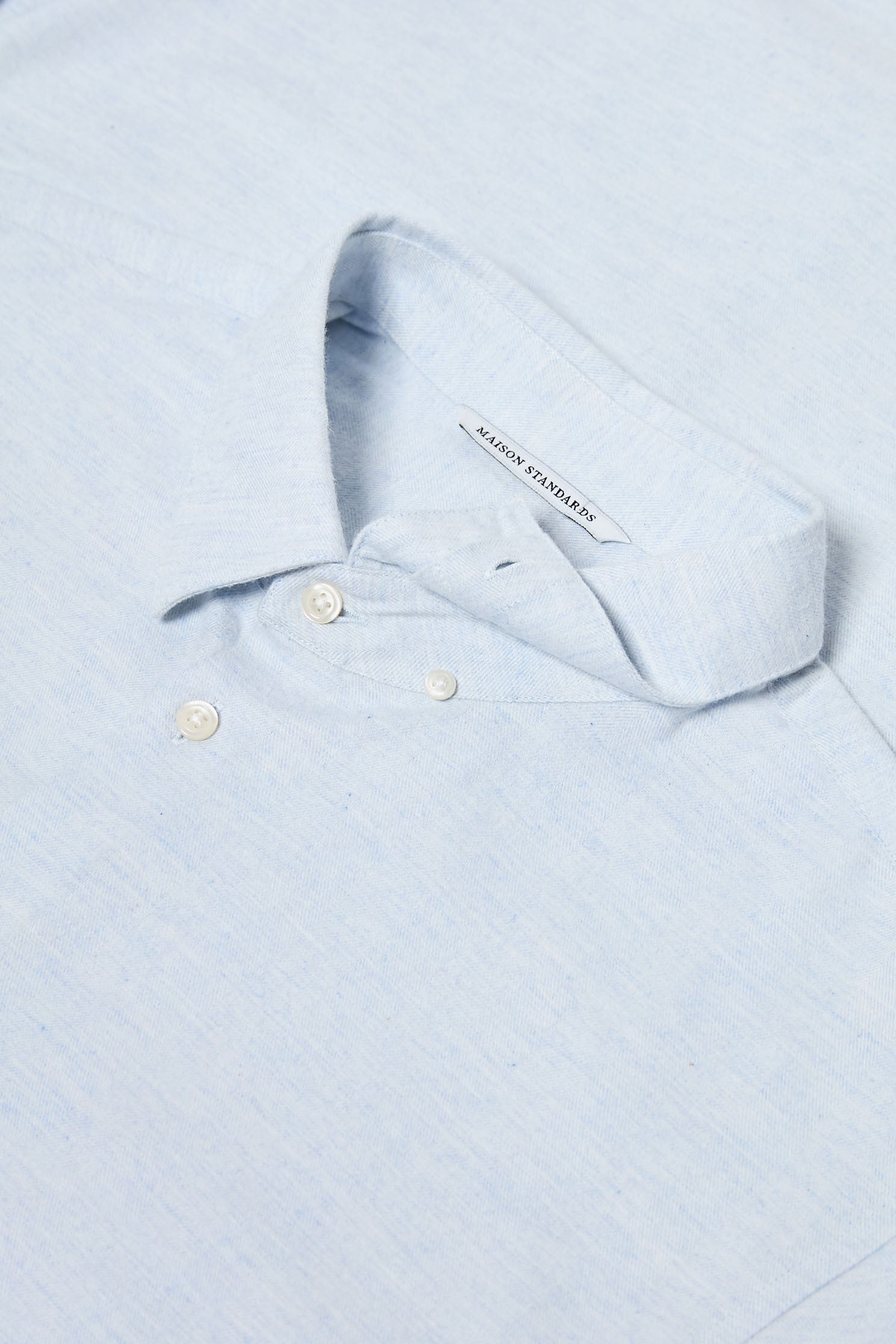 chemise ajustee flanelle bleu clair homme