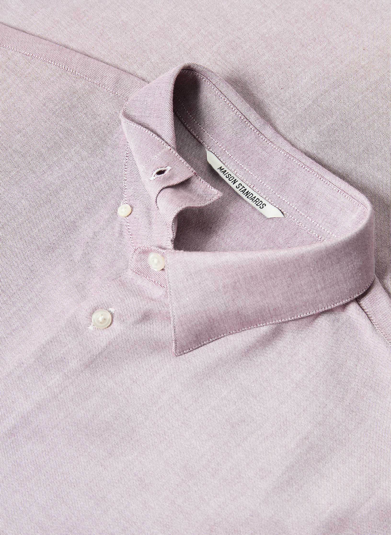 chemise oxford ajustee homme bordeaux