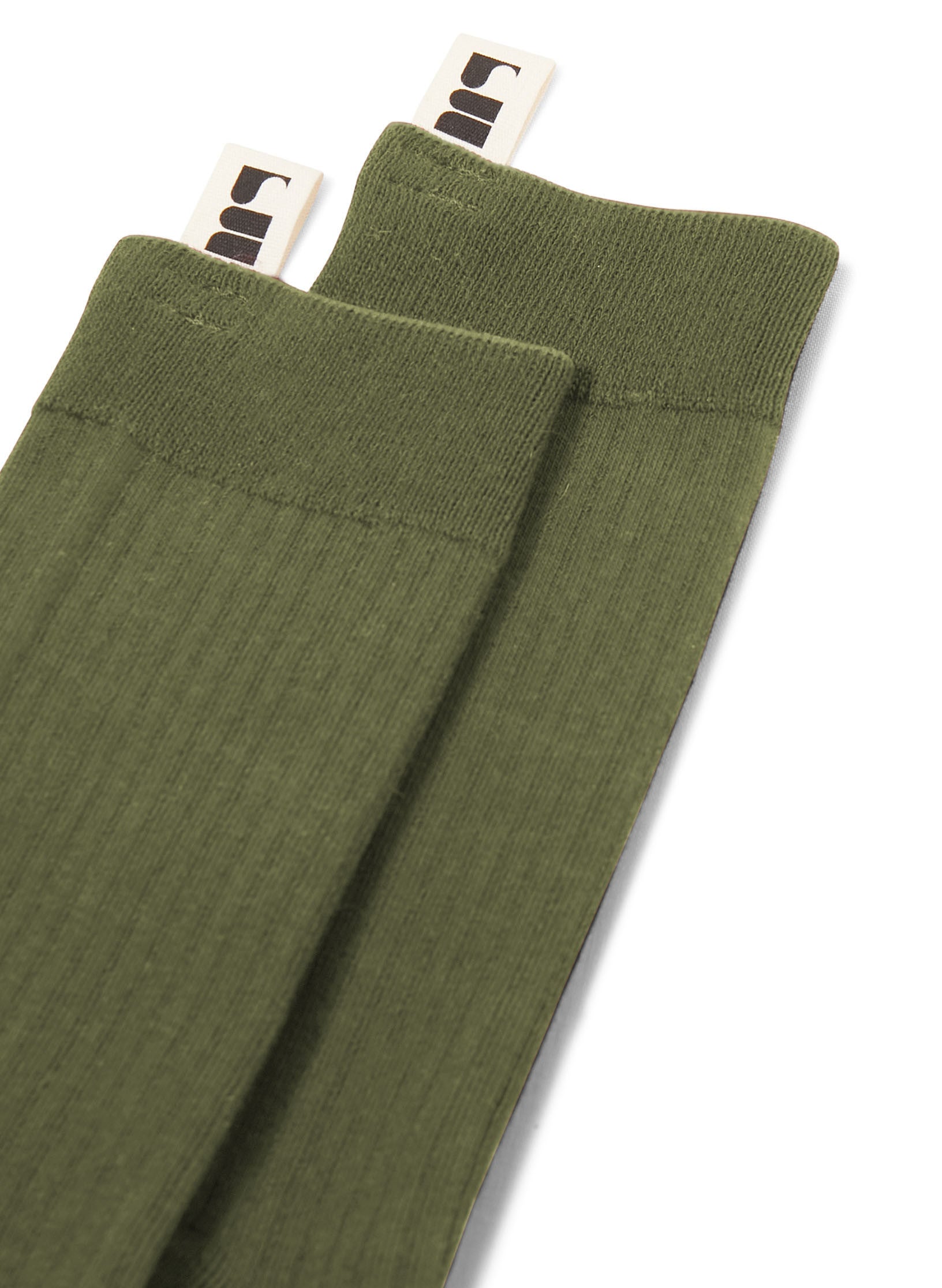 chaussette unie vert kaki unisexe homme femme coton