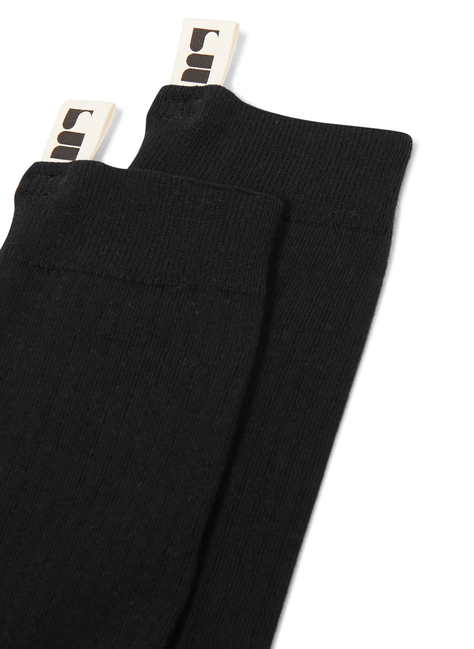 chaussette unie noire unisexe homme femme coton