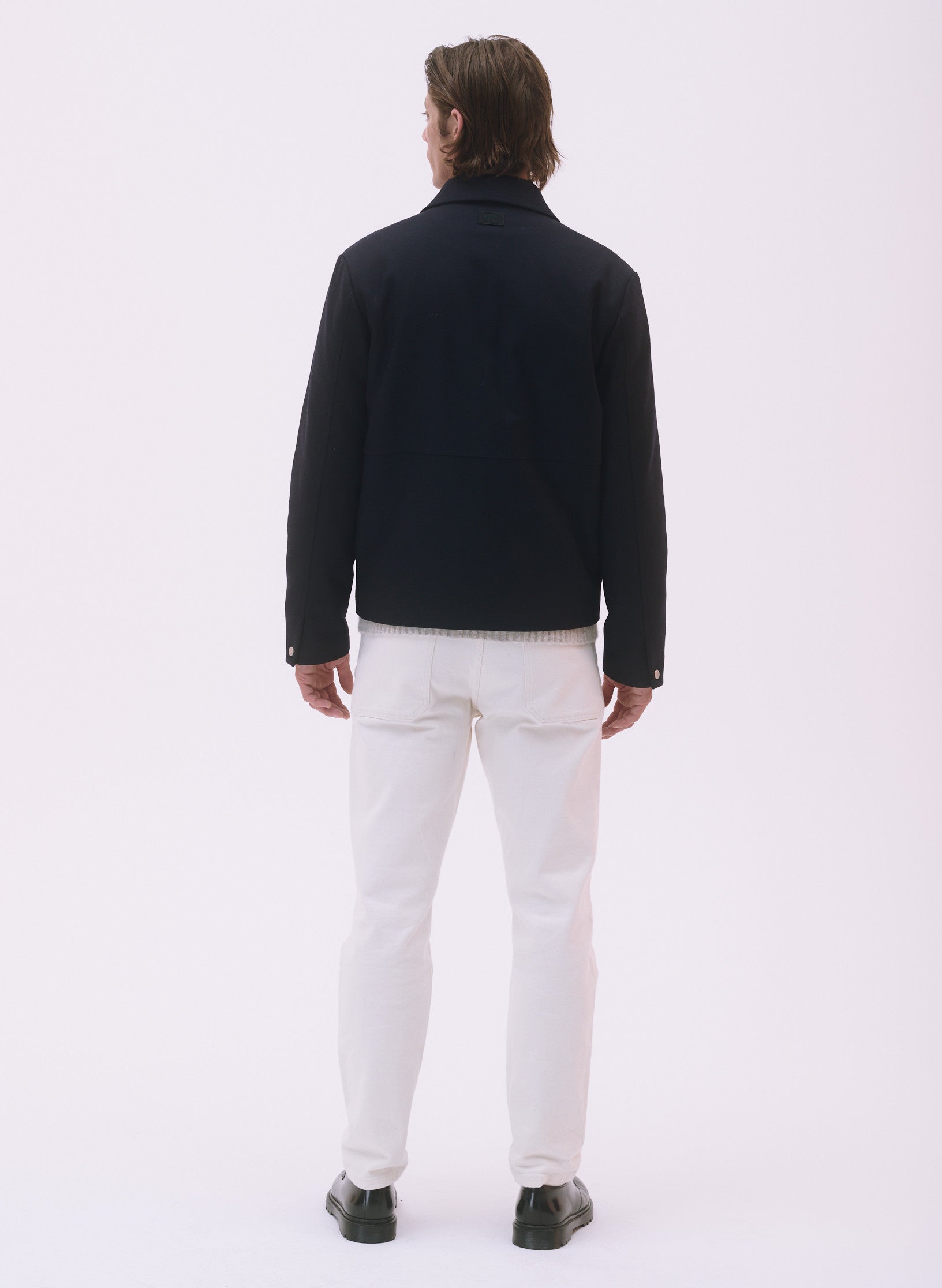 blouson laine homme marine