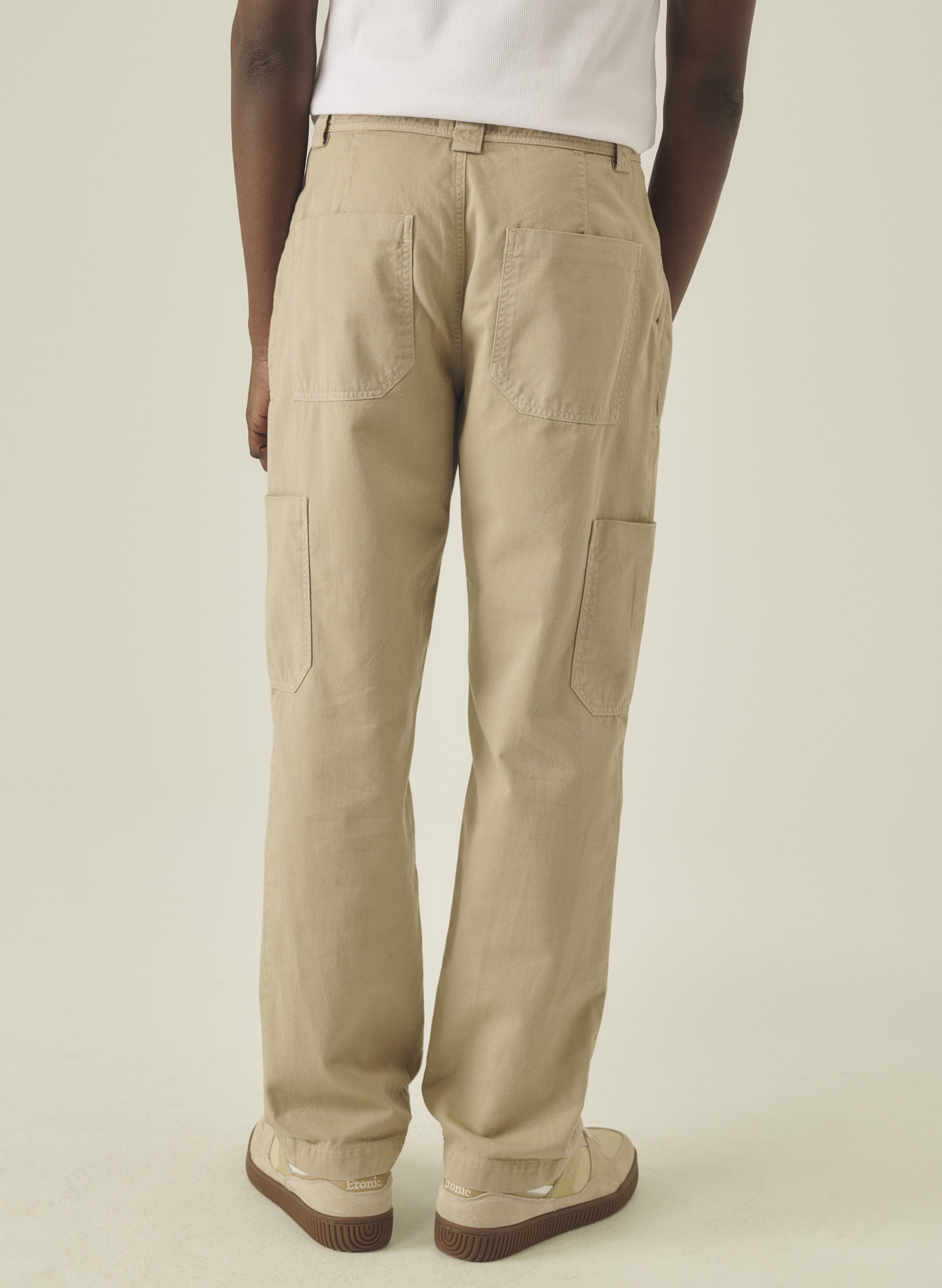 cargo pantalon loose beige homme femme unisexe