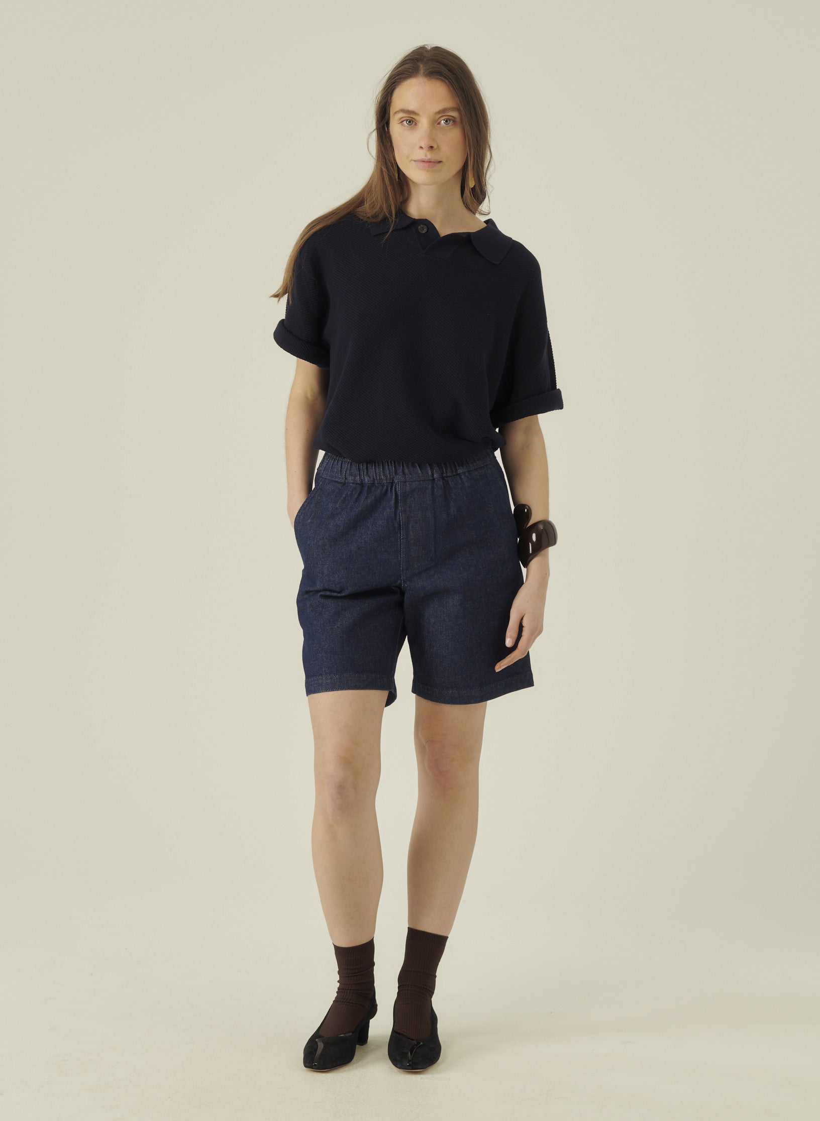 polo coton manche courte bleu homme femme unisexe