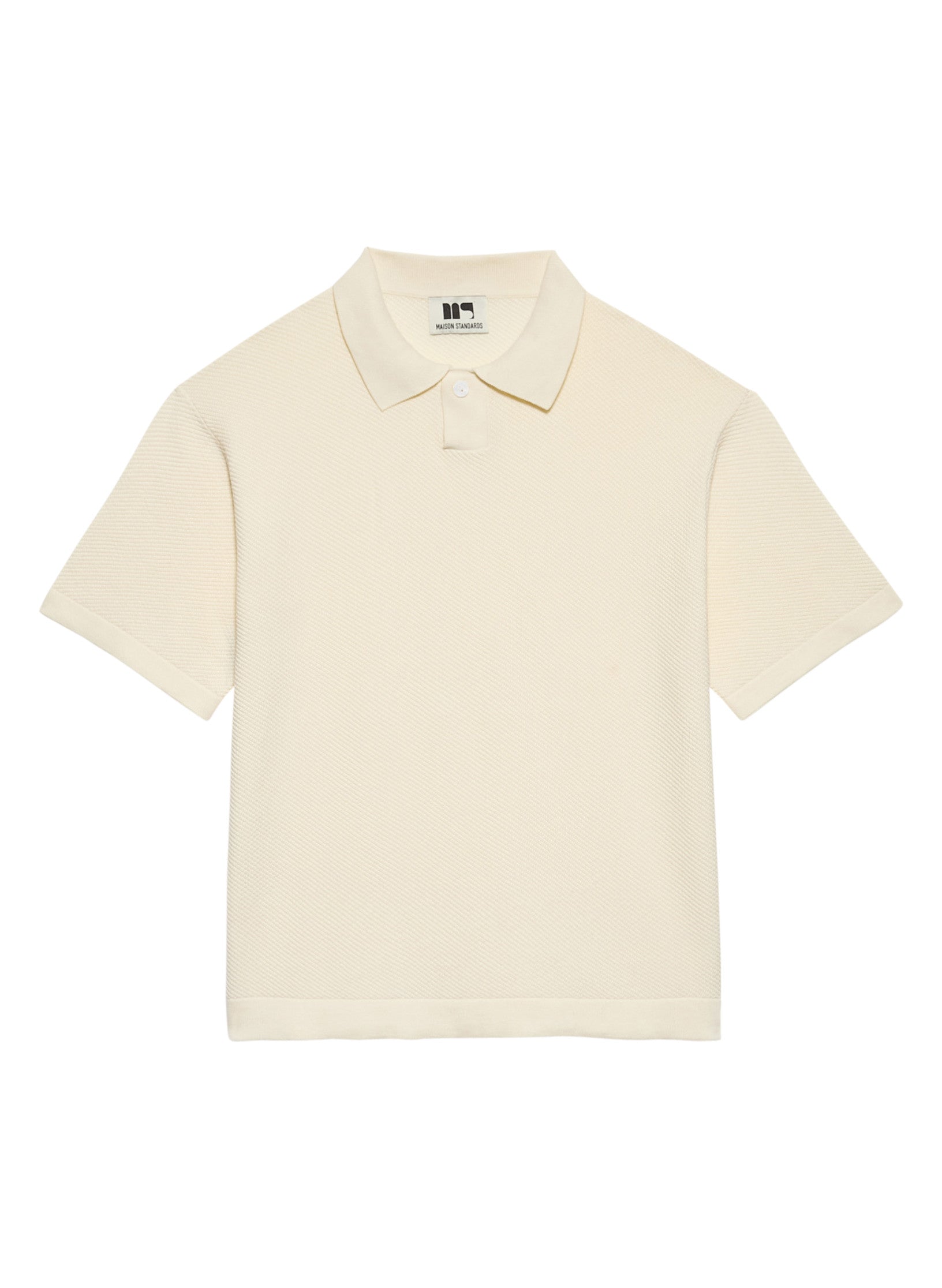 polo manche courte ecru coton homme femme unisexe