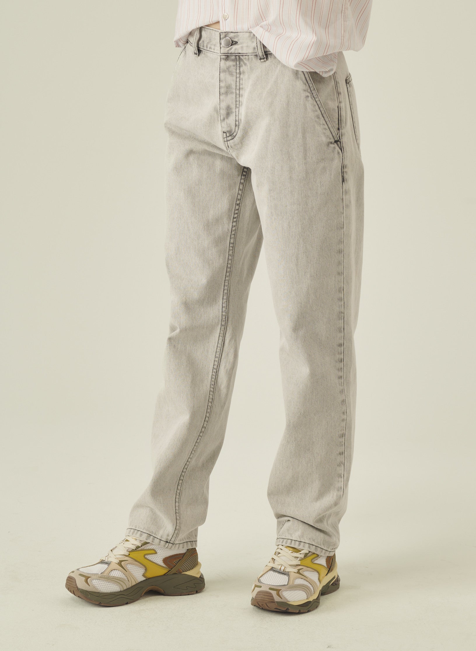 jean cadix relaxed denim gris homme femme unisexe