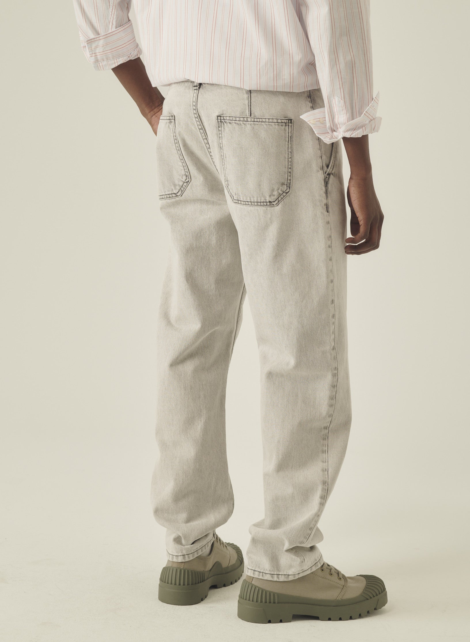 jean cadix relaxed denim gris homme femme unisexe