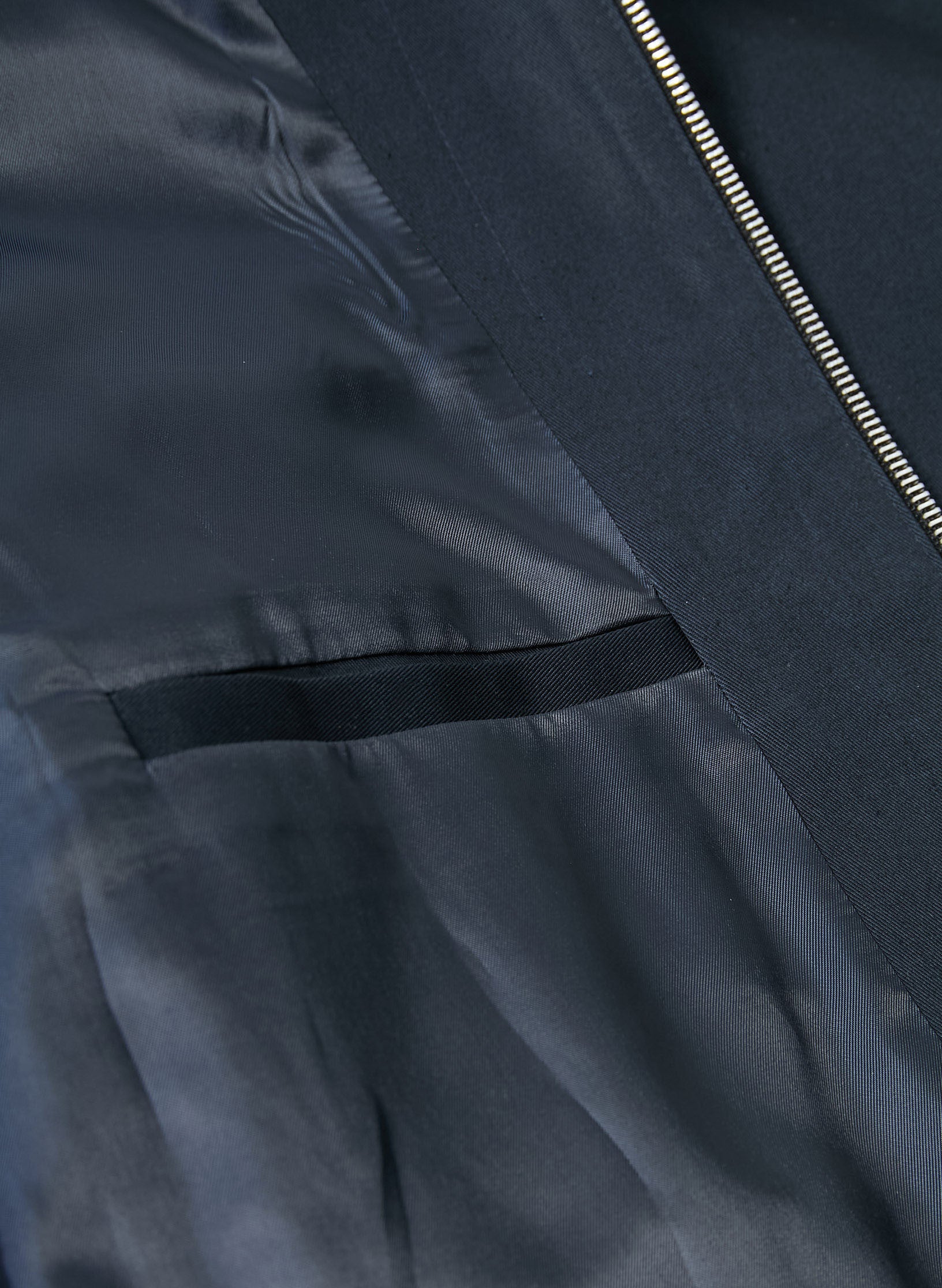 blouson zippe trucker deperlant bleu homme