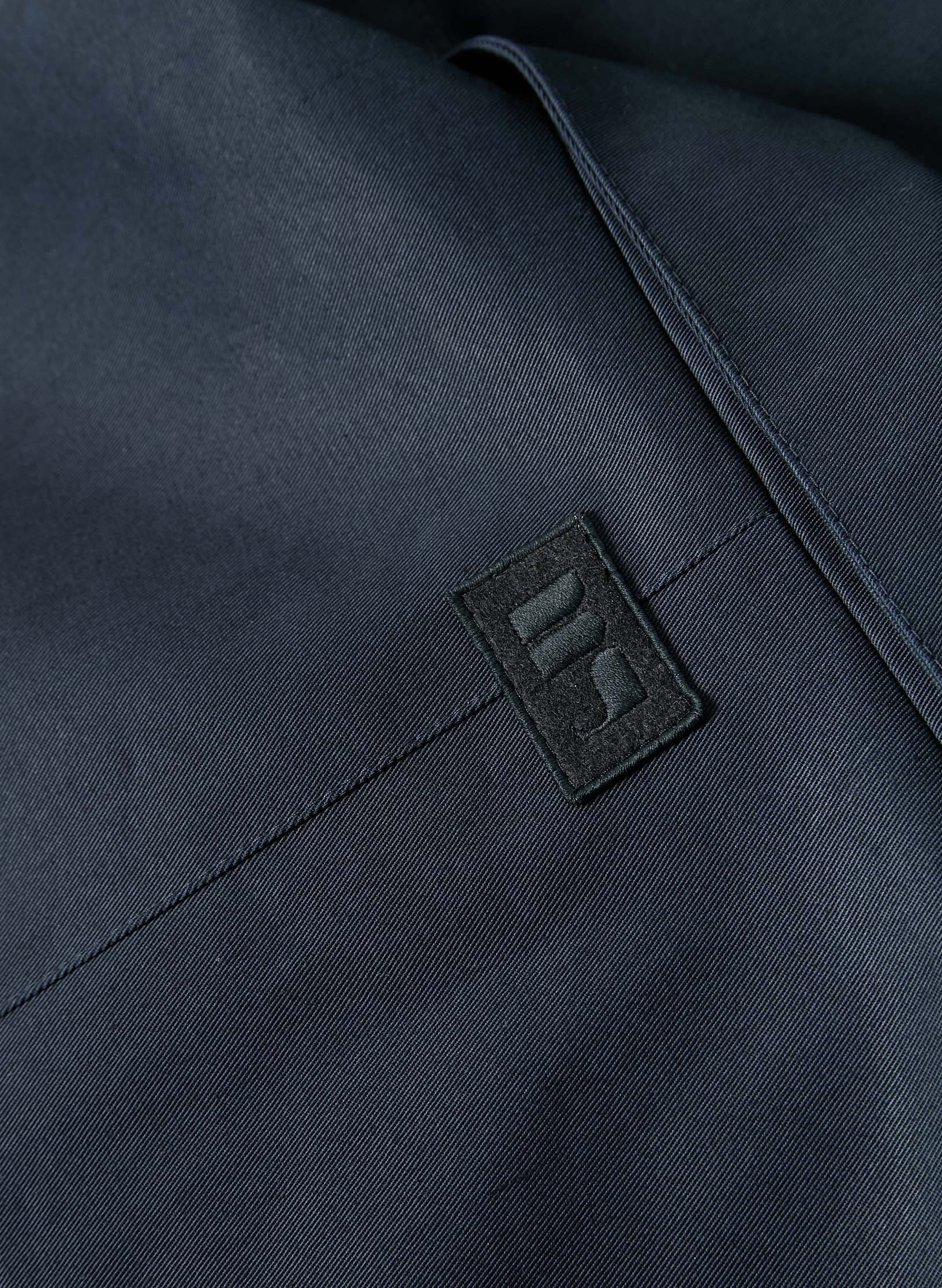 blouson zippe trucker deperlant bleu homme