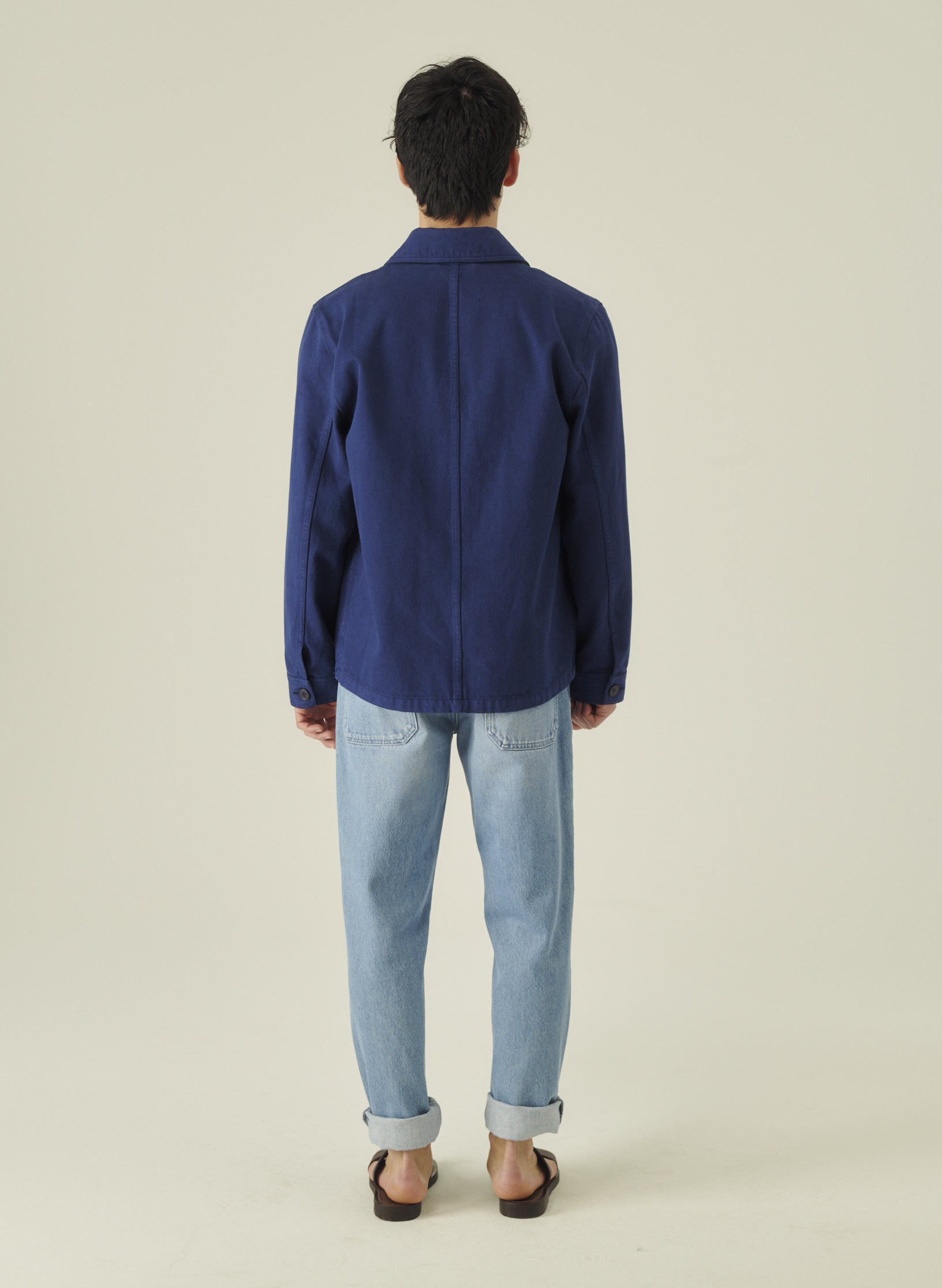 veste peintre bleu indogo homme femme unisexe