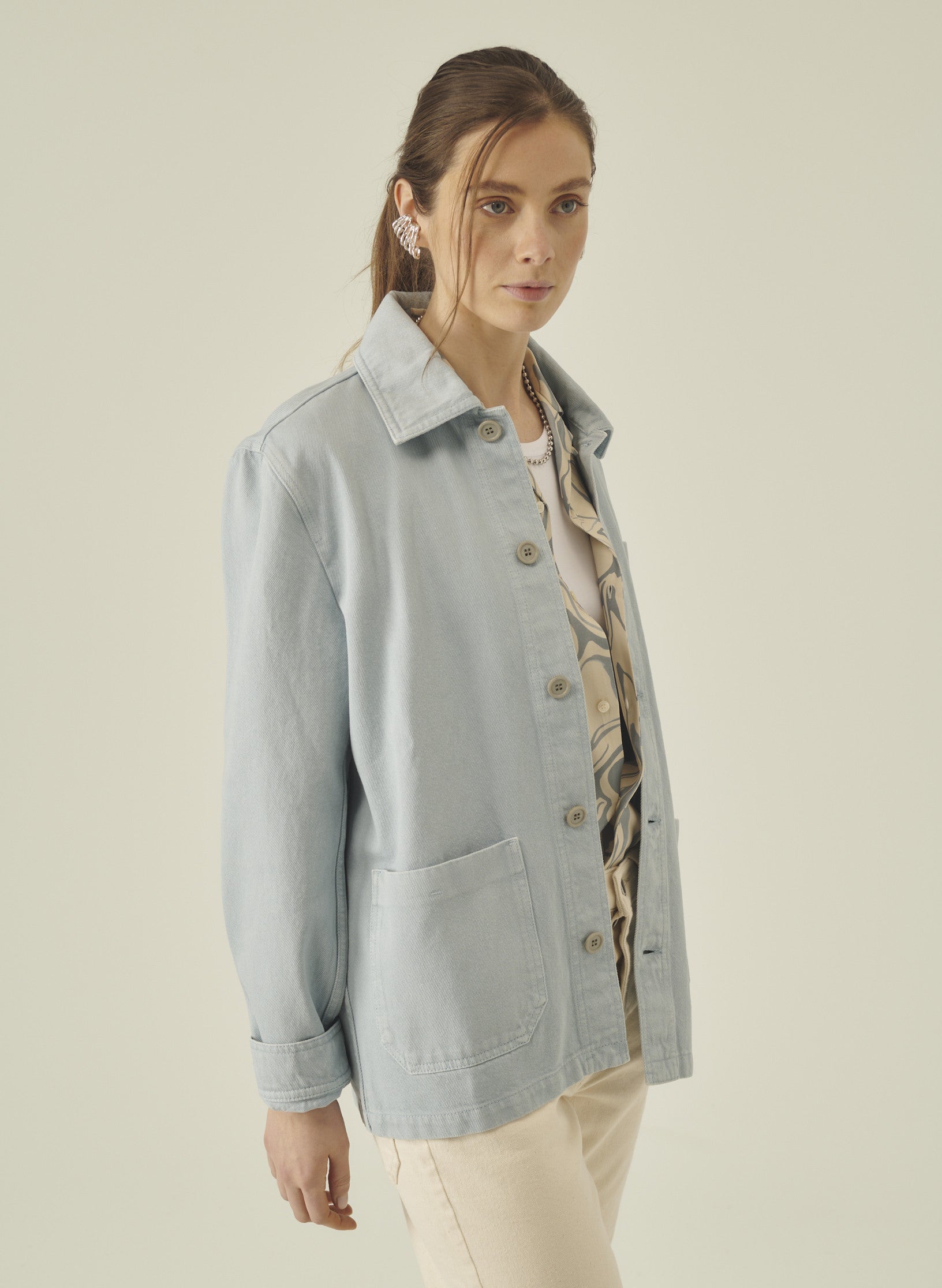 veste peintre bleu homme femme unisexe