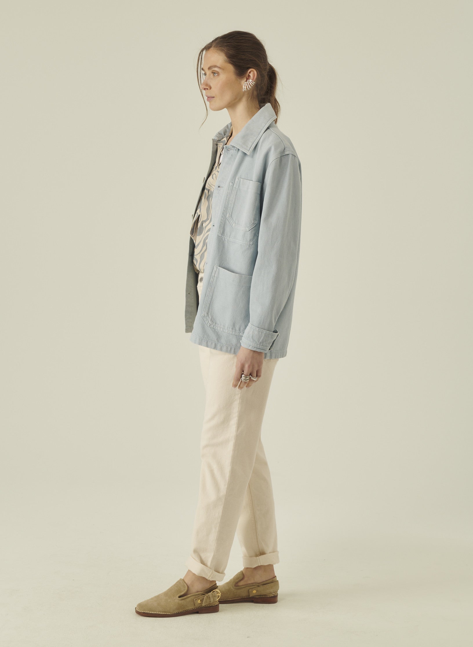 veste peintre bleu homme femme unisexe