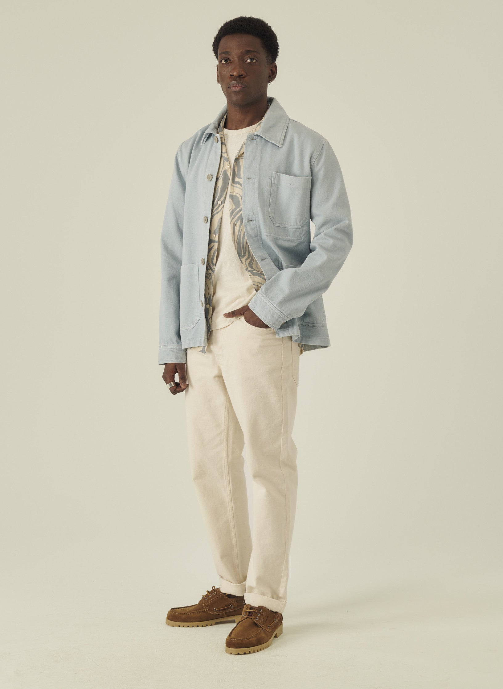 veste peintre bleu homme femme unisexe