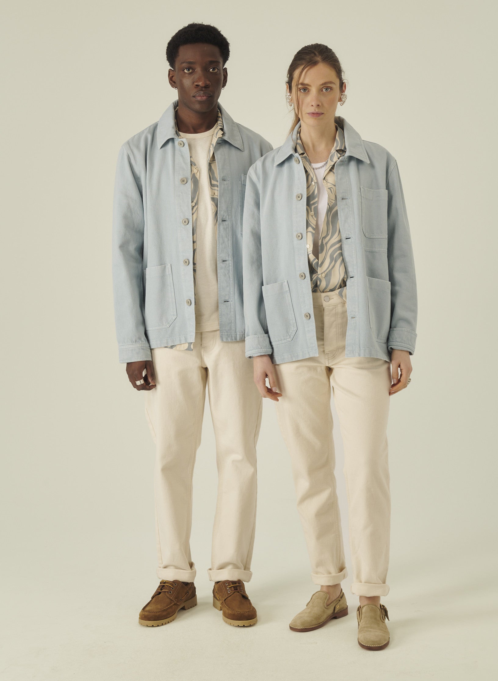 veste peintre bleu homme femme unisexe