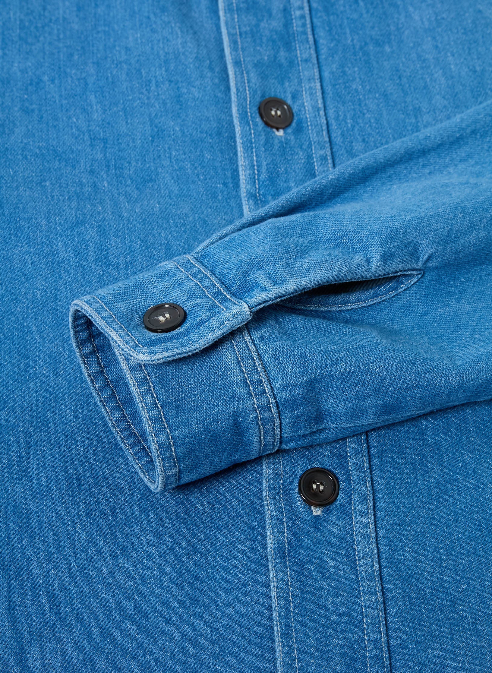 surchemise denim bleach delave homme femme unisexe oekotex