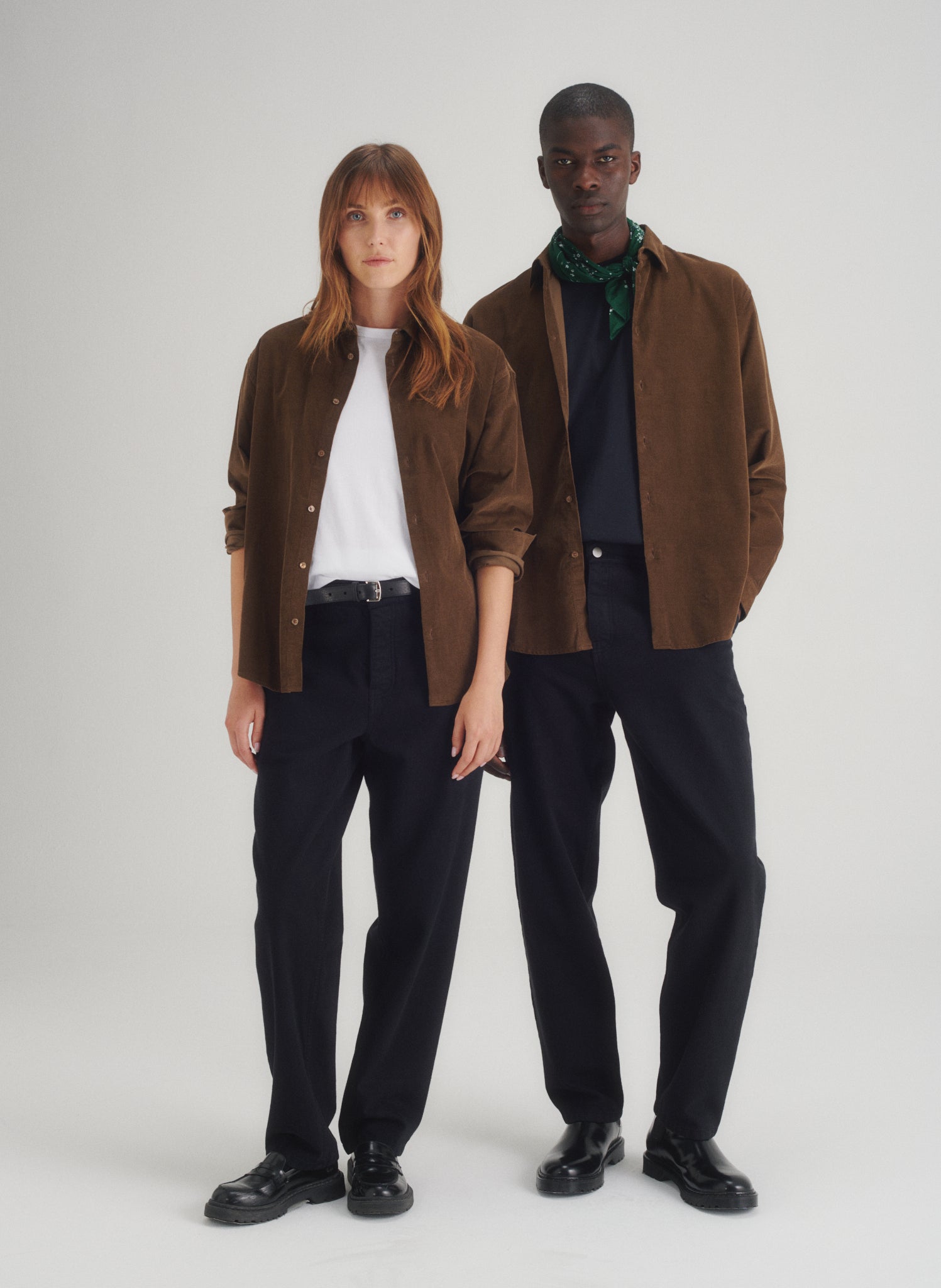 chemise loose velours