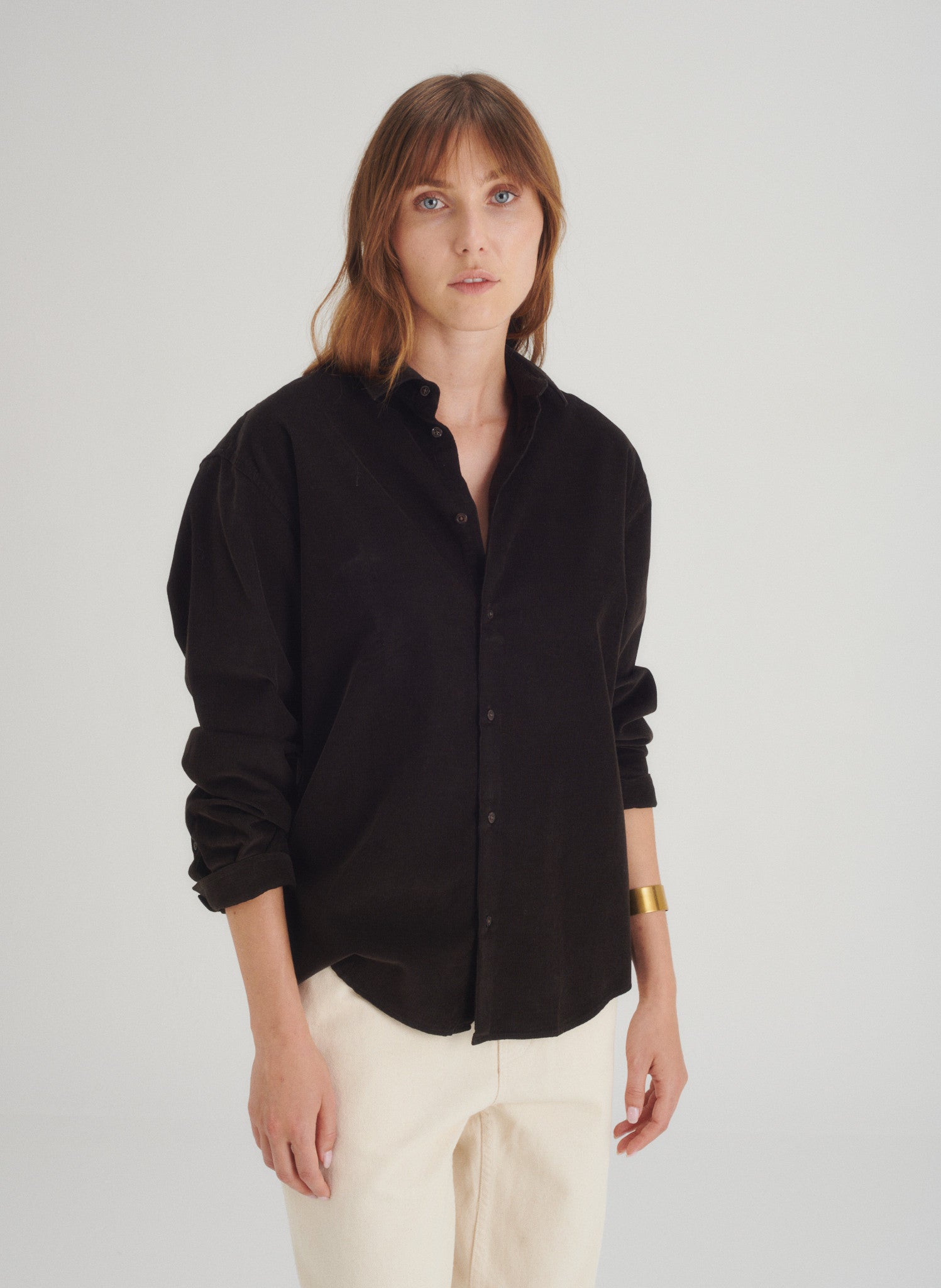 chemise loose velours 1