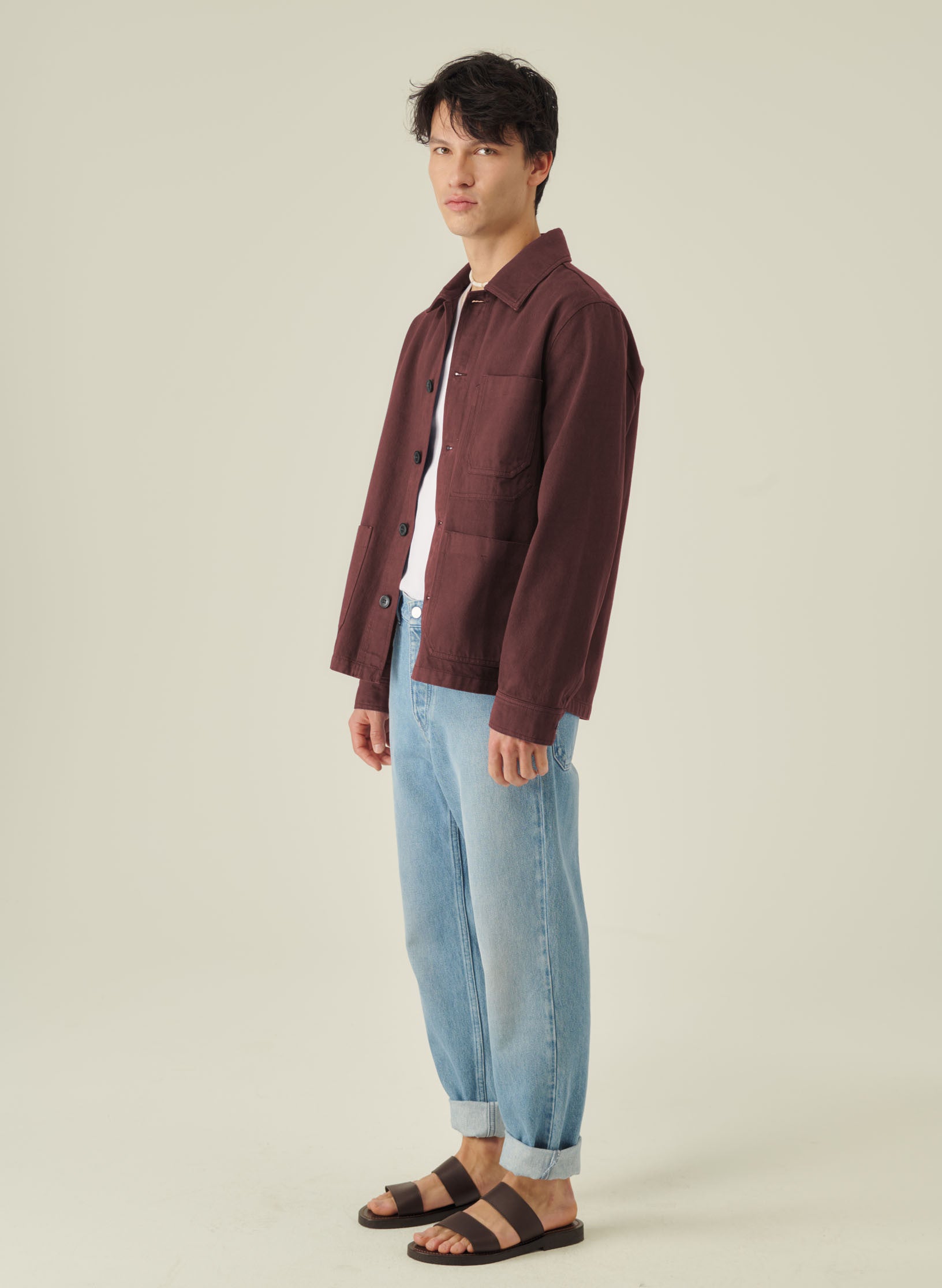 veste peintre marrron homme femme unisexe