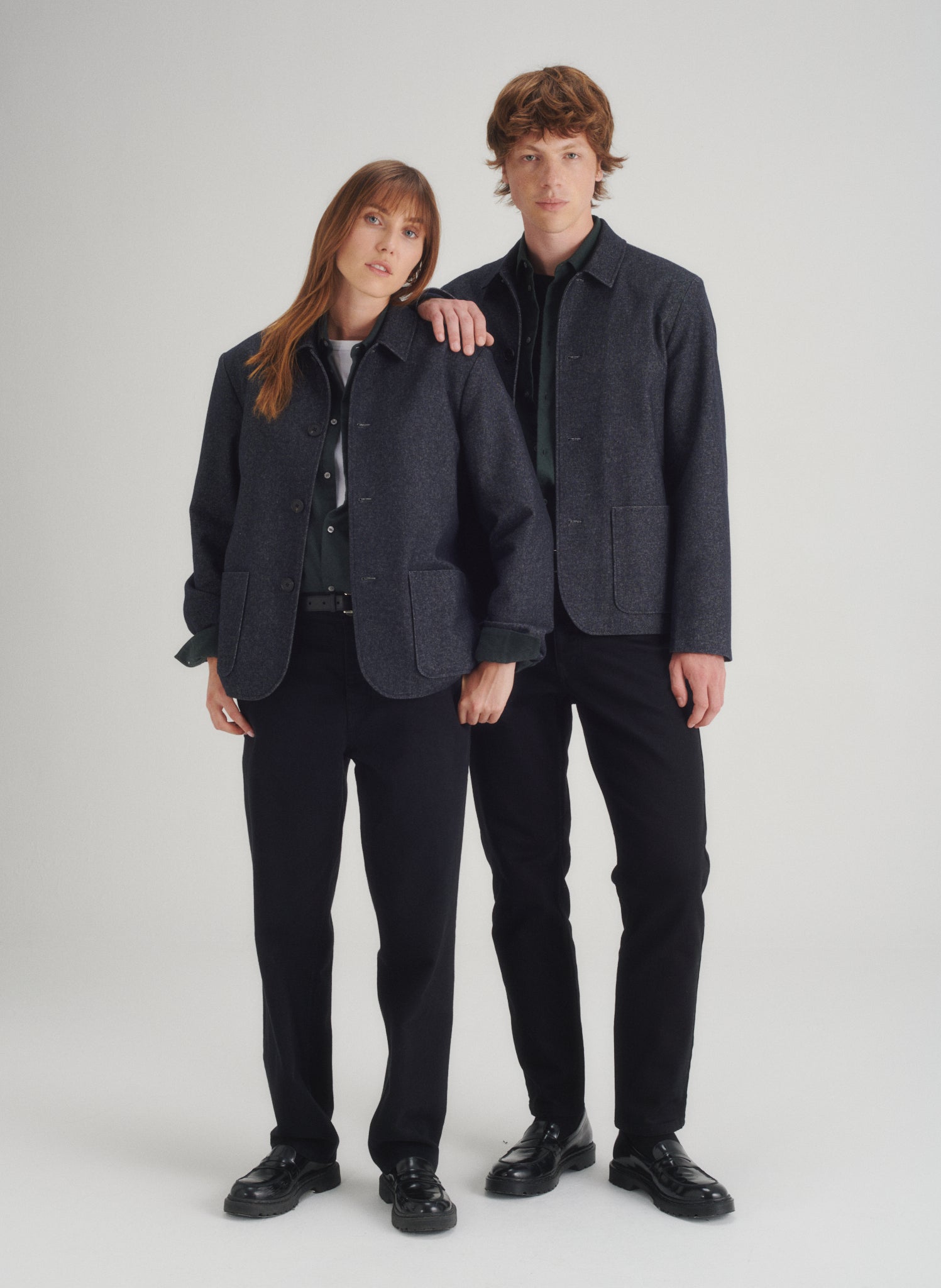 veste courte effet denim