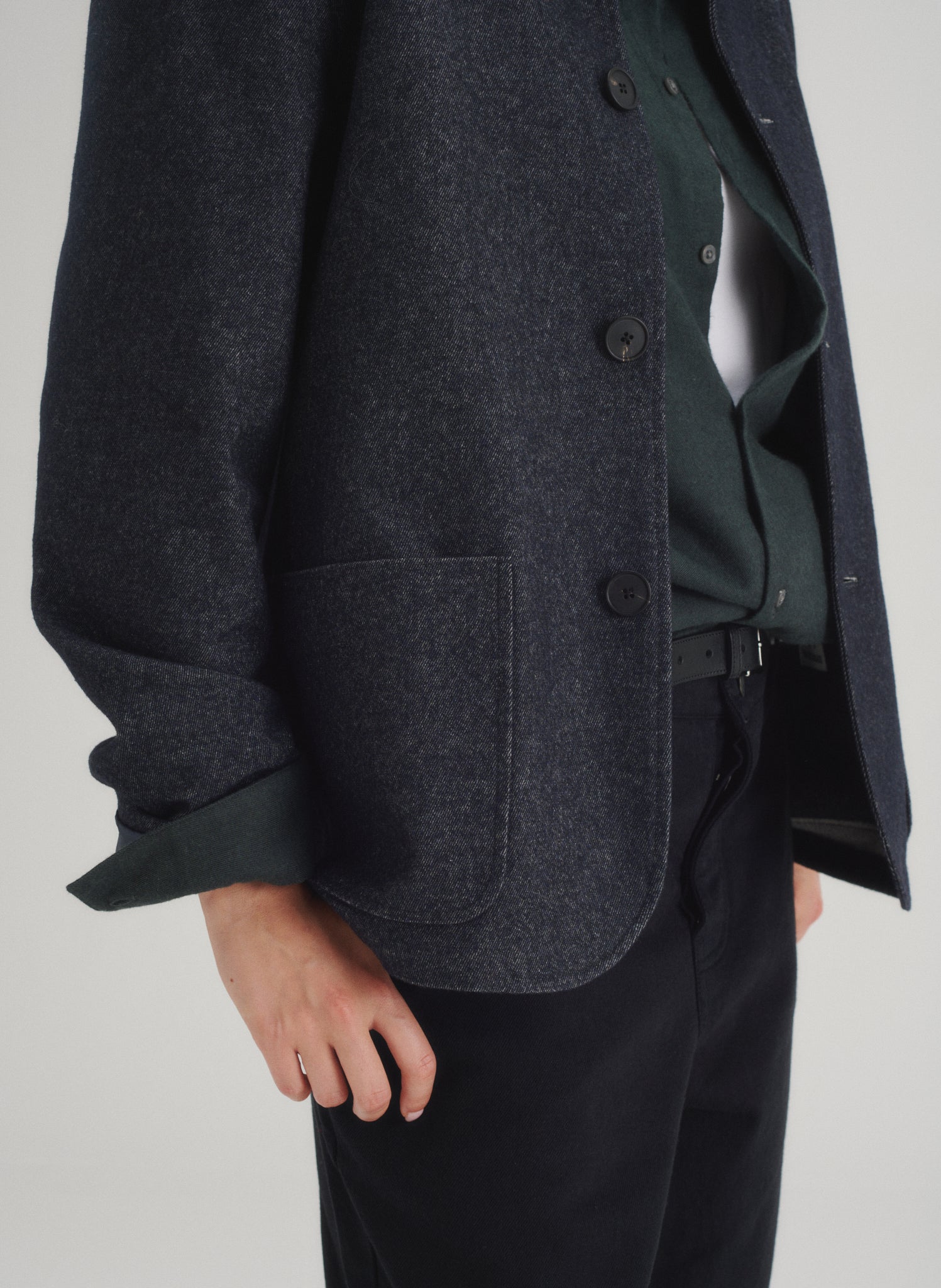 veste courte effet denim