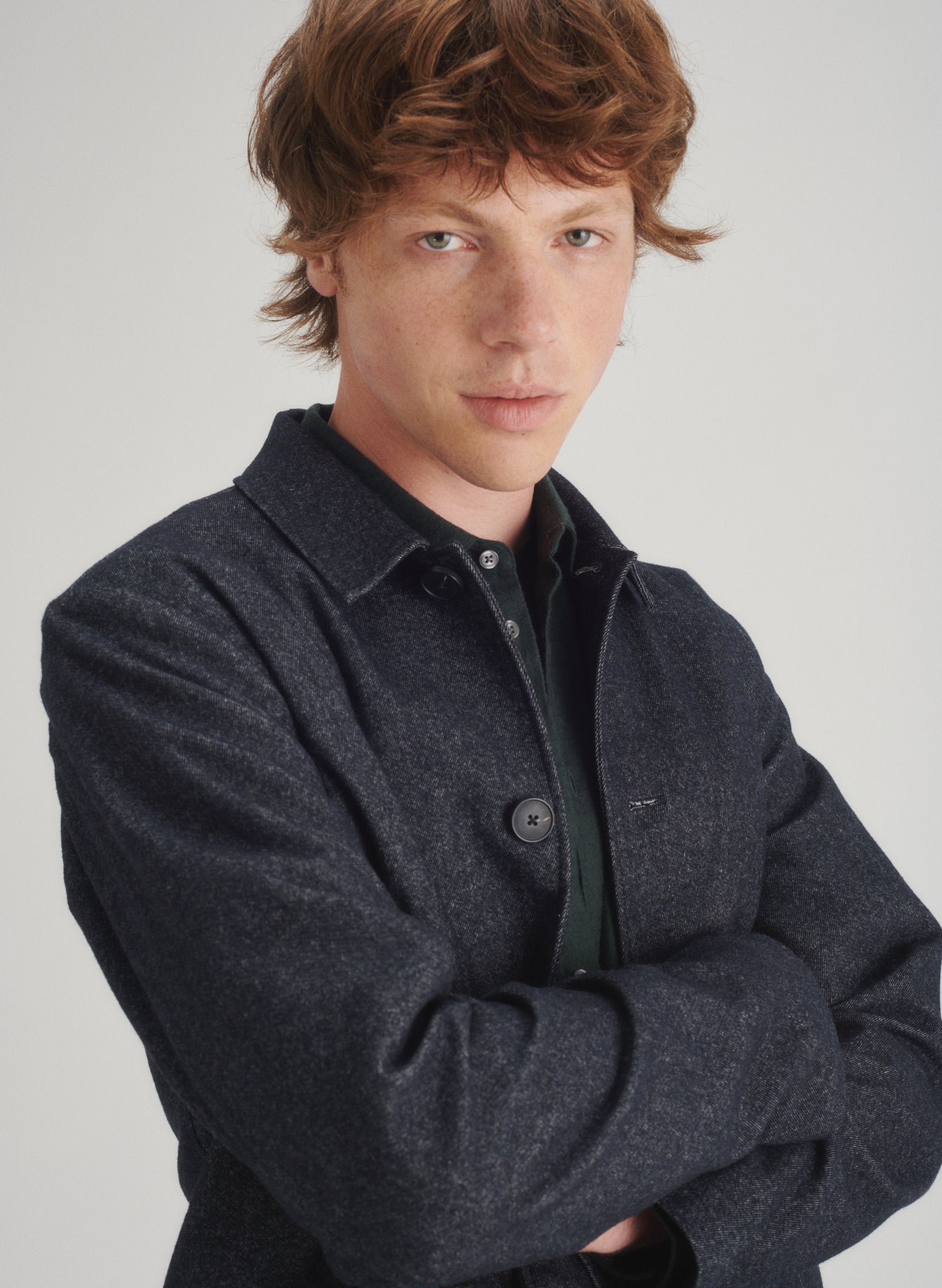 veste courte effet denim