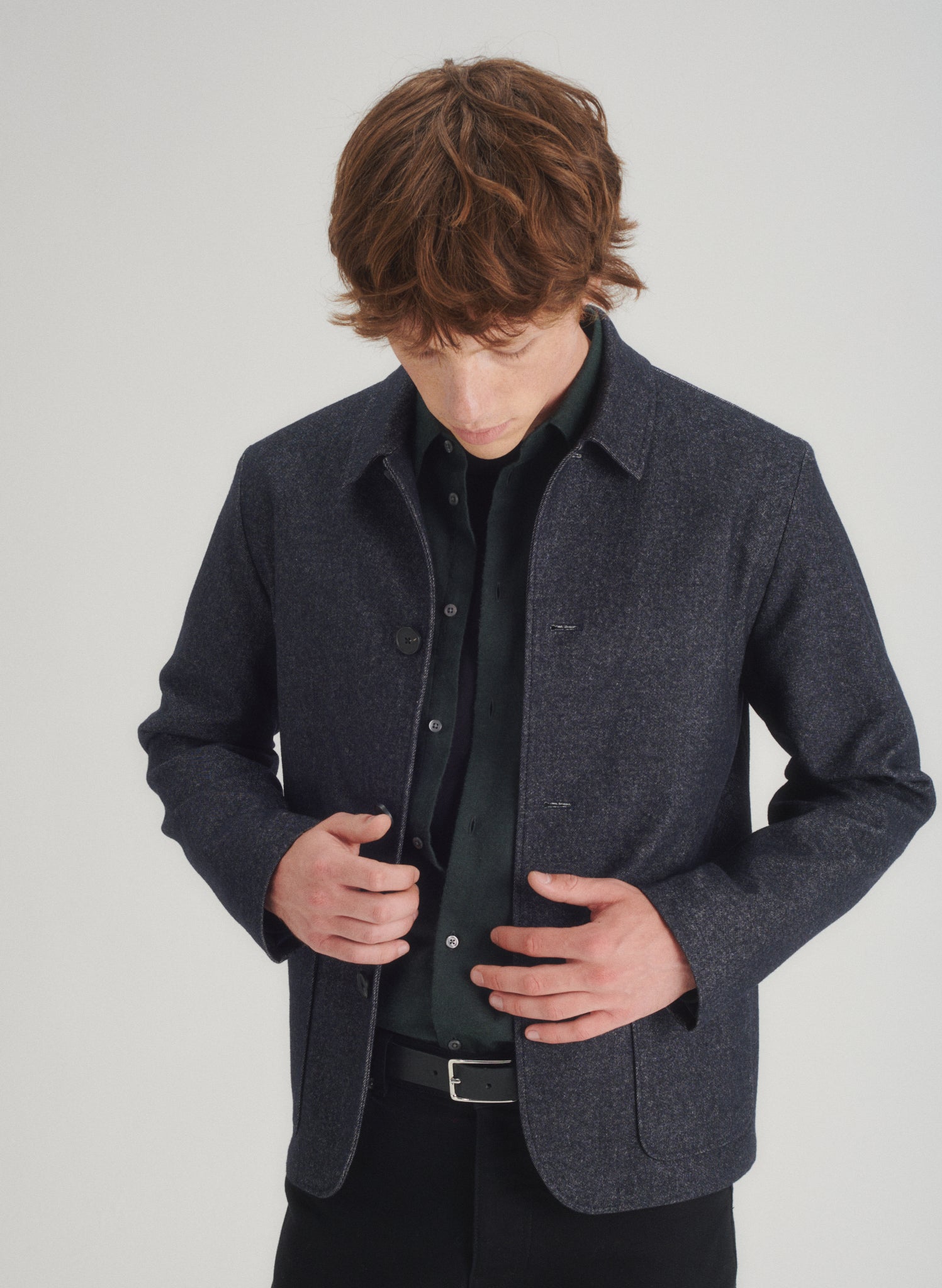 veste courte effet denim